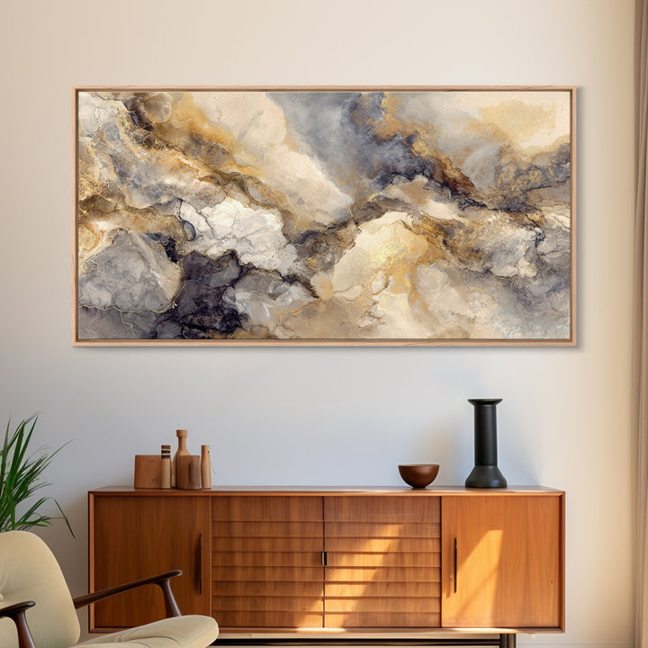 Abstract Marble Texture Framed Canvas Print, Hotel Art, Hotel Decor, Abstract Art, Boutique, Framed Art, Wood Wall Art, HOT-2x1-15
