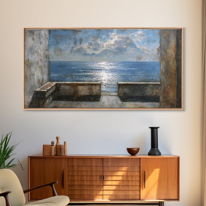 Panoramic Desert Horizon Framed Canvas Print, Hotel Art, Fine Art Print, Hotel Decor, Fine Art, Boutique, Wall Decor, HOT-2x1-16