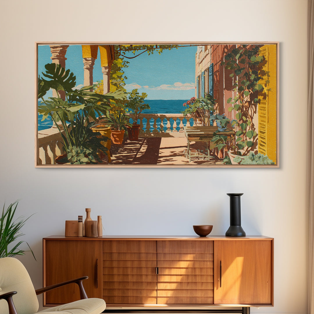 Serene Mountain Lake for Boutique Hotel Mood Framed Canvas Print, Hotel Art, Contemporary Art, Hotel Decor, Fine Art, Boutique, HOT-2x1-28