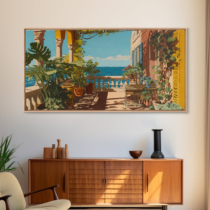 Serene Mountain Lake for Boutique Hotel Mood Framed Canvas Print, Hotel Art, Contemporary Art, Hotel Decor, Fine Art, Boutique, HOT-2x1-28