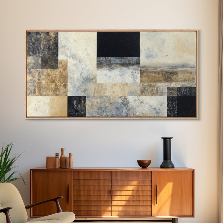 Modern Geometric Composition Framed Canvas Print, Hotel Art, Printable Art, Hotel Decor, Abstract Art, Boutique, Travel Poster, HOT-2x1-51