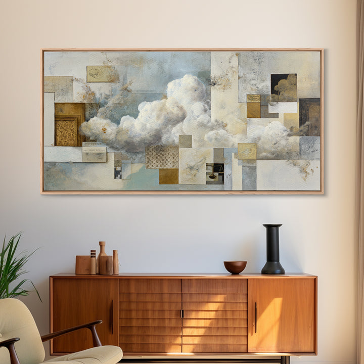 Large Cloudscape with Subtle Drama Canvas Print, Hotel Art, Large Wall Art, Hotel Decor, Fine Art, Boutique, Beach Decor, HOT-2x1-61