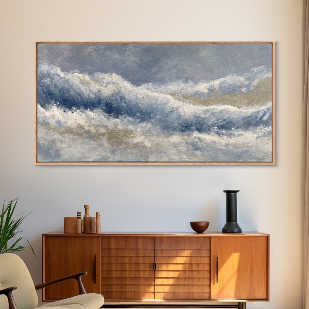 Soft Abstract Wave Forms Canvas Print, Hotel Art, Wall Decor, Hotel Decor, Abstract Art, Boutique, Living Room Decor, HOT-2x1-78