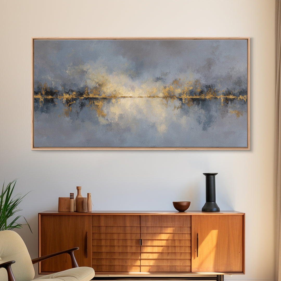Gold Accented Abstract for Upscale Lobby Framed Canvas Print, Hotel Art, Printable Art, Hotel Decor, Abstract Art, Boutique, HOT-2x1-81