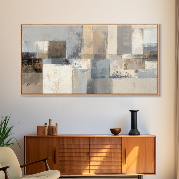 City Map Abstract Lines Without Readable Labels Framed Canvas Print, Hotel Art, Wood Wall Art, Hotel Decor, Abstract Art, HOT-2x1-92