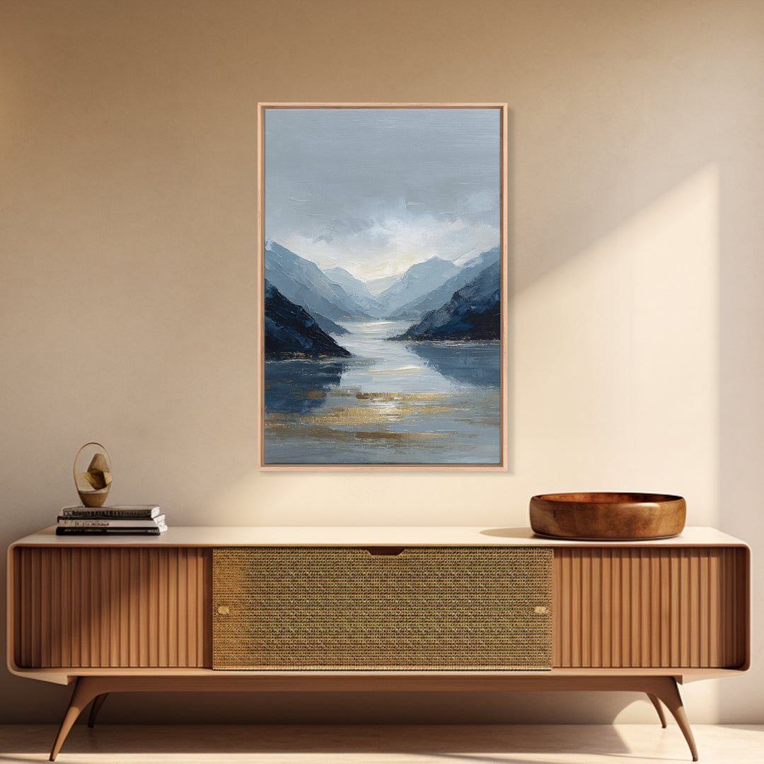 Serene Mountain Lake for Boutique Hotel Mood Canvas Print, Hotel Art, Gallery Decor, Hotel Decor, Fine Art, Boutique, HOT-2x3-16