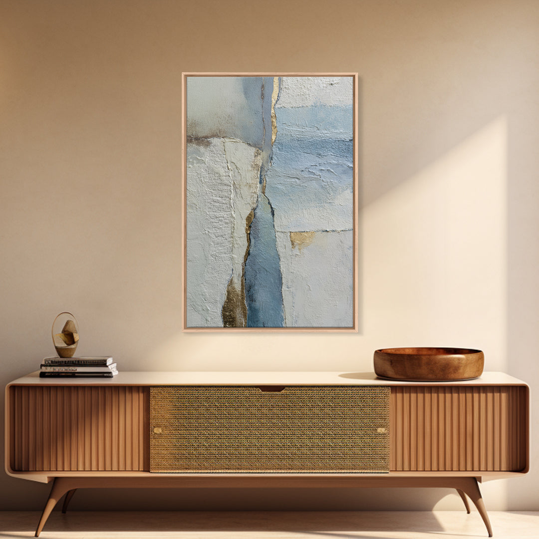 Soft Abstract Wave Forms Framed Canvas Print, Hotel Art, Home Decor, Hotel Decor, Abstract Art, Boutique, Framed Art, HOT-2x3-18