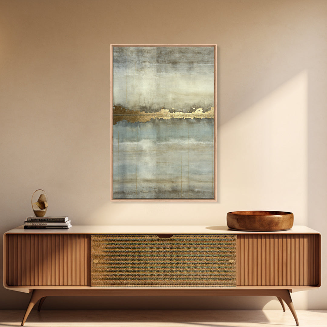 Gold Accented Abstract for Upscale Lobby Framed Canvas Print, Hotel Art, Art Prints, Hotel Decor, Fine Art, Boutique, HOT-2x3-21