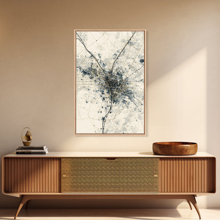 City Map Abstract Lines Without Readable Labels Canvas Print, Hotel Art, Statement Artwork, Hotel Decor, Abstract Art, Boutique, HOT-2x3-32