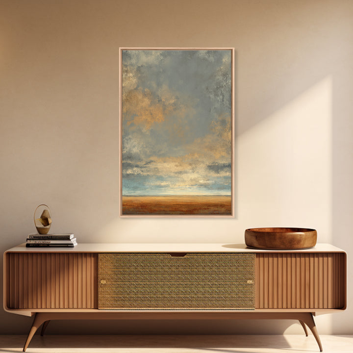 Panoramic Desert Horizon Framed Canvas Print, Hotel Art, Poster, Hotel Decor, Fine Art, Boutique, Wood Wall Art, Printable Art, HOT-2x3-52