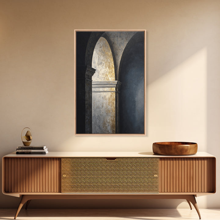 Minimal Architectural Arch Study Framed Canvas Print, Hotel Art, Mid Century Modern, Hotel Decor, Fine Art, Boutique, HOT-2x3-60