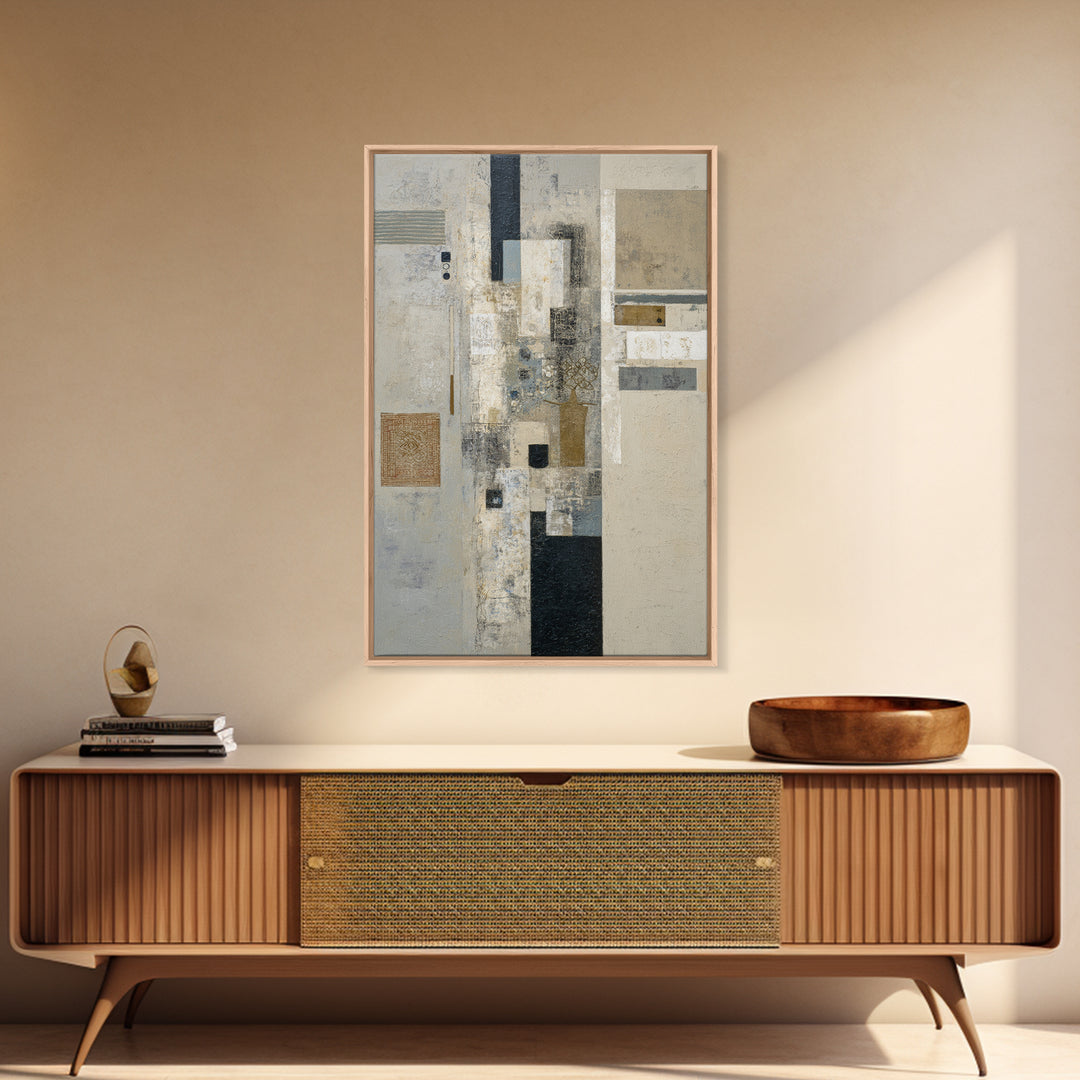 Modern Geometric Composition Framed Canvas Print, Hotel Art, Printable Art, Hotel Decor, Abstract Art, Boutique, Travel Poster, HOT-2x3-63