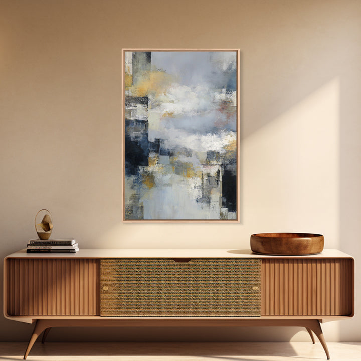 Large Cloudscape with Subtle Drama Framed Canvas Print, Hotel Art, Modern Wall Art, Hotel Decor, Boutique, Neutral Decor, HOT-2x3-97