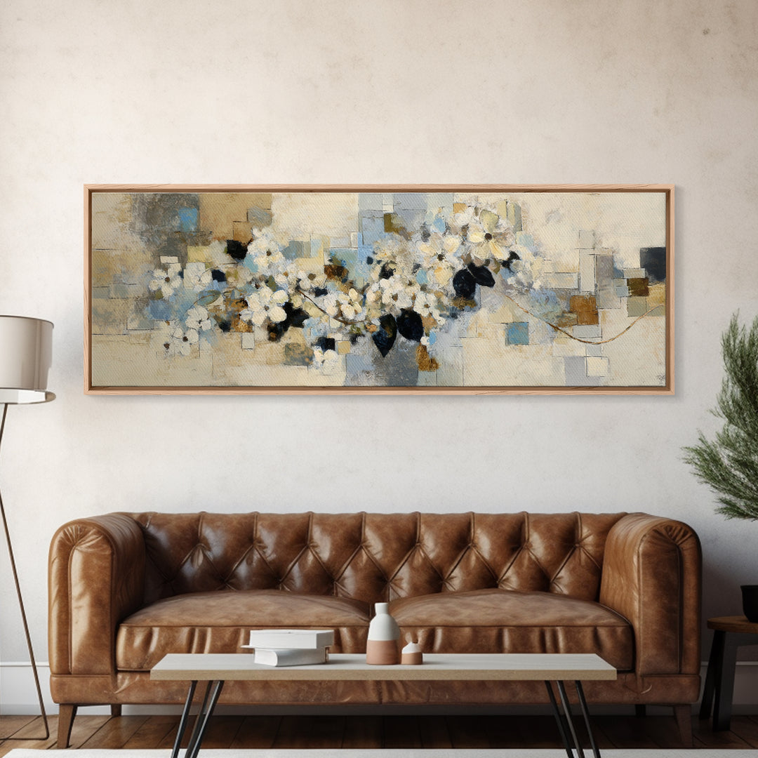 Classic Oil Painted Floral Still Life Framed Canvas Print, Hotel Art, Wall Sculpture, Hotel Decor, Fine Art, Boutique, HOT-3x1-1