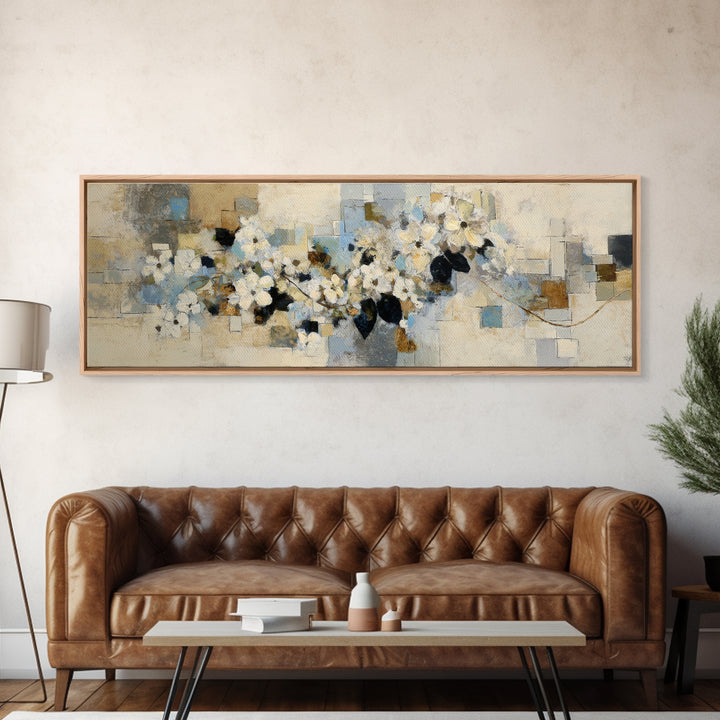 Classic Oil Painted Floral Still Life Framed Canvas Print, Hotel Art, Wall Sculpture, Hotel Decor, Fine Art, Boutique, HOT-3x1-1