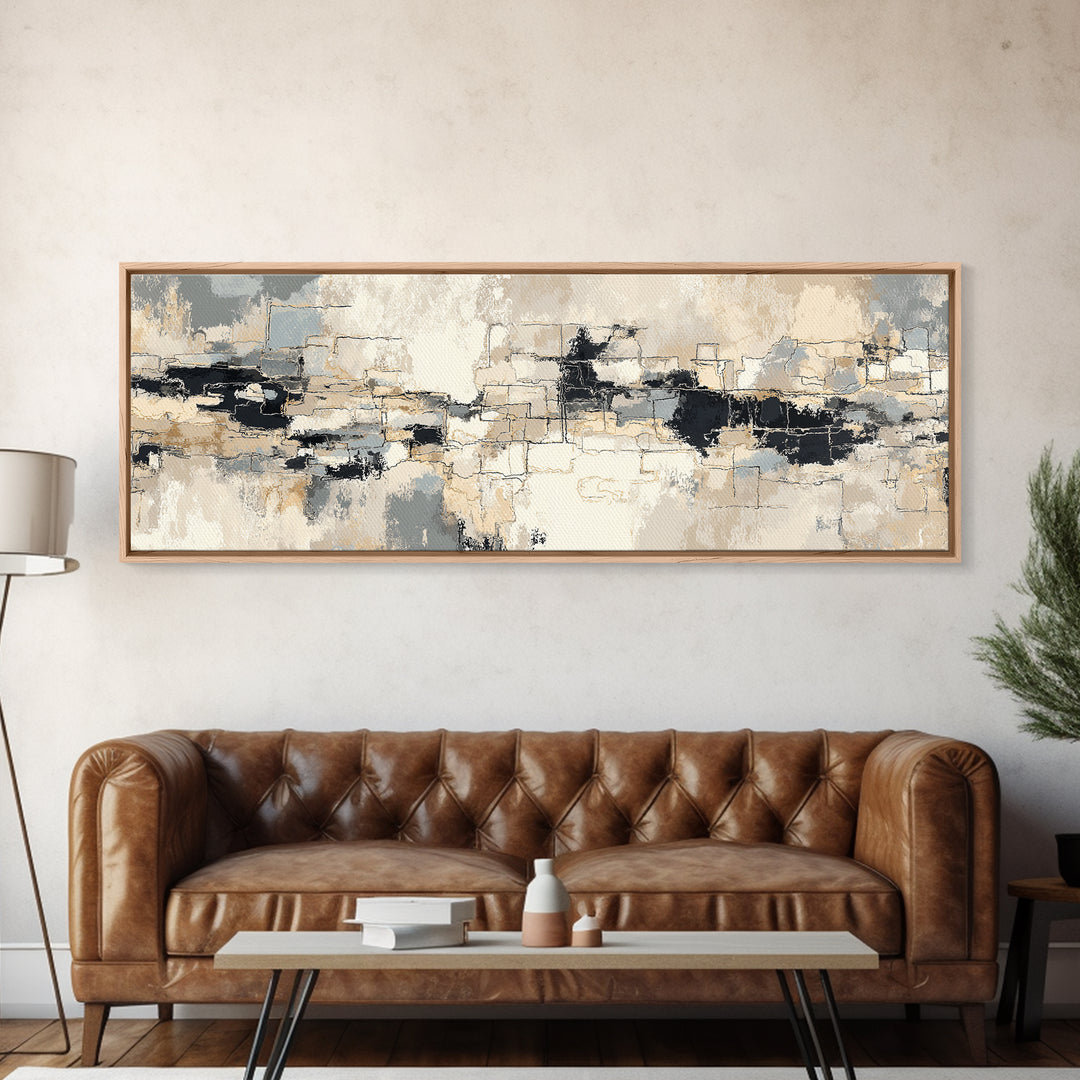 City Map Abstract Lines Without Readable Labels Canvas Print, Hotel Art, Wall Sculpture, Hotel Decor, Abstract Art, Boutique, HOT-3x1-16