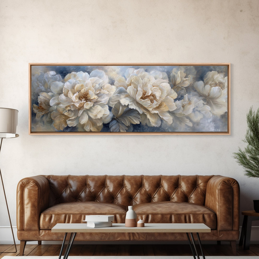 Classic Oil Painted Floral Still Life Canvas Print, Hotel Art, Beach Prints, Hotel Decor, Fine Art, Boutique, Room Decor, HOT-3x1-25