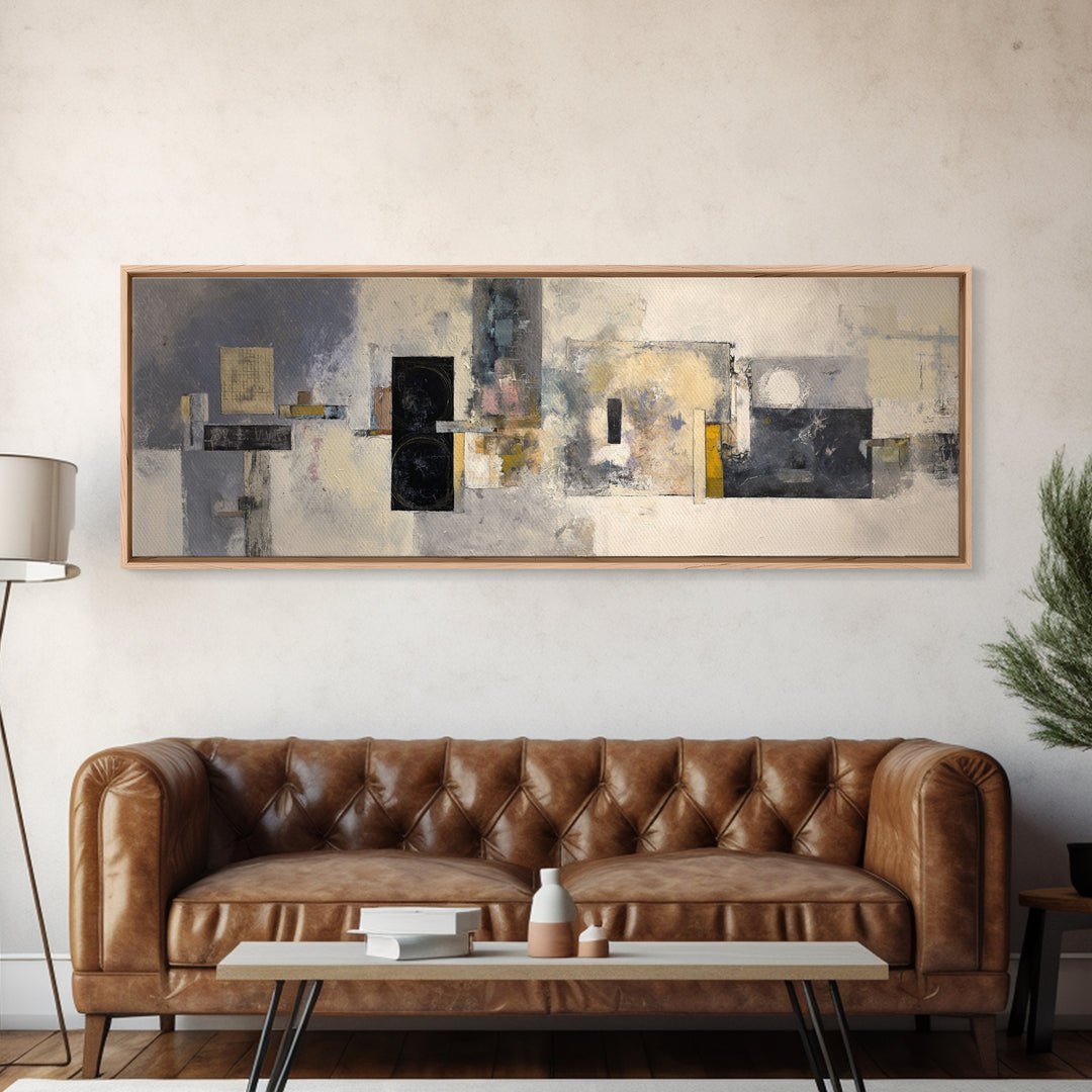 Sophisticated Neutral Abstract Canvas Print, Hotel Art, Beach House Decor, Hotel Decor, Abstract Art, Boutique, HOT-3x1-41