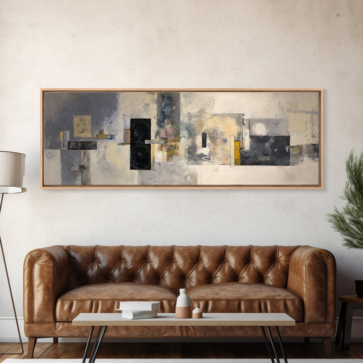 Sophisticated Neutral Abstract Canvas Print, Hotel Art, Beach House Decor, Hotel Decor, Abstract Art, Boutique, HOT-3x1-41