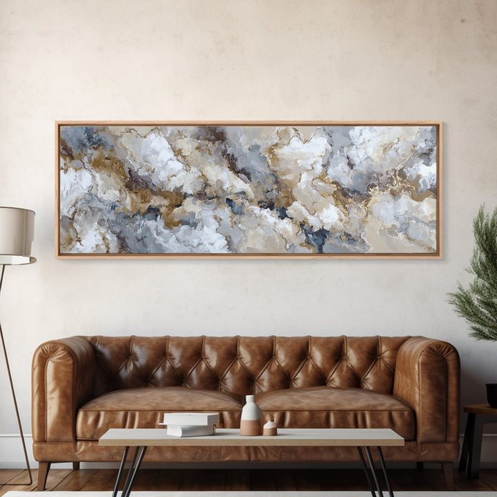 Abstract Marble Texture Framed Canvas Print, Hotel Art, Wall Decor, Hotel Decor, Abstract Art, Boutique, Living Room Decor, HOT-3x1-59