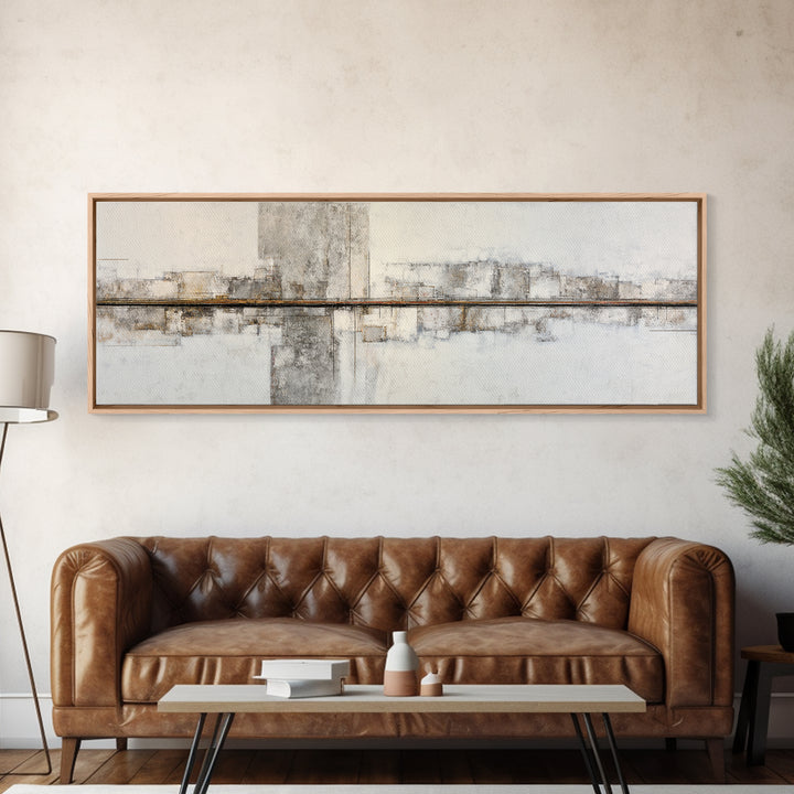 City Map Abstract Lines Without Readable Labels Framed Canvas Print, Hotel Art, Luxury Decor, Hotel Decor, Abstract Art, HOT-3x1-64