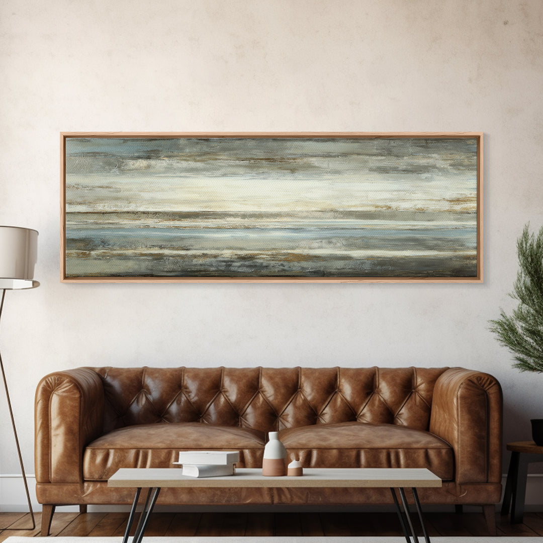 Sophisticated Neutral Abstract Canvas Print, Hotel Art, Beach House Decor, Hotel Decor, Abstract Art, Boutique, HOT-3x1-65