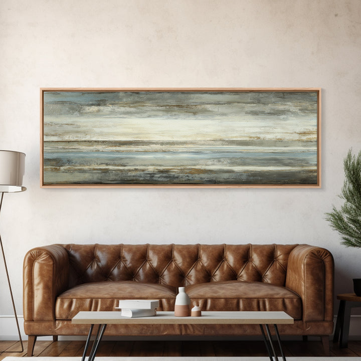 Sophisticated Neutral Abstract Canvas Print, Hotel Art, Beach House Decor, Hotel Decor, Abstract Art, Boutique, HOT-3x1-65