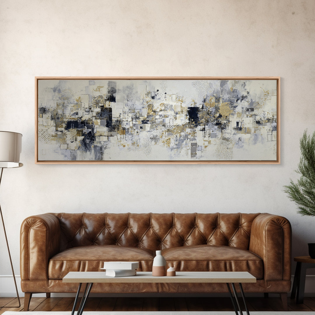 Simple Black Line Figure Framed Canvas Print, Hotel Art, Large Wall Art, Hotel Decor, Fine Art, Boutique, Beach Decor, HOT-3x1-87