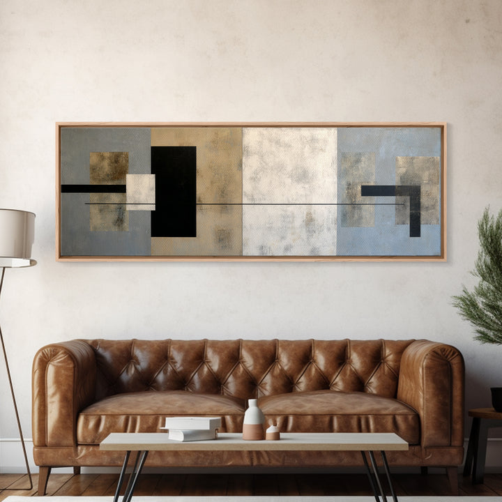 Modern Geometric Composition Canvas Print, Hotel Art, Art Prints, Hotel Decor, Boutique, Modern Wall Art, Wall Sculpture, HOT-3x1-95