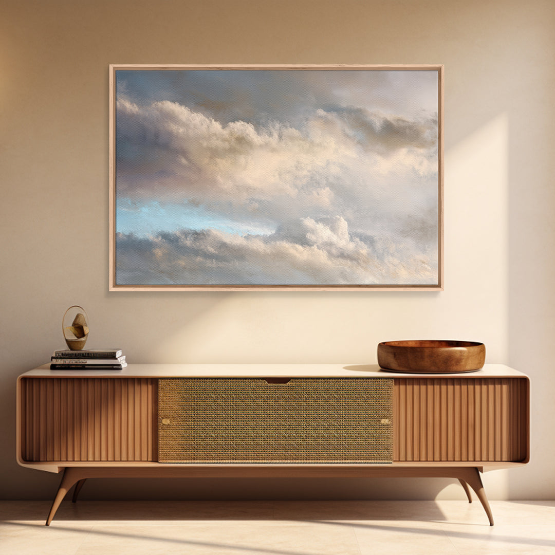 Large Cloudscape with Subtle Drama Canvas Print, Hotel Art, Gallery Wall Art, Hotel Decor, Fine Art, Boutique, Luxury Decor, HOT-3x2-21