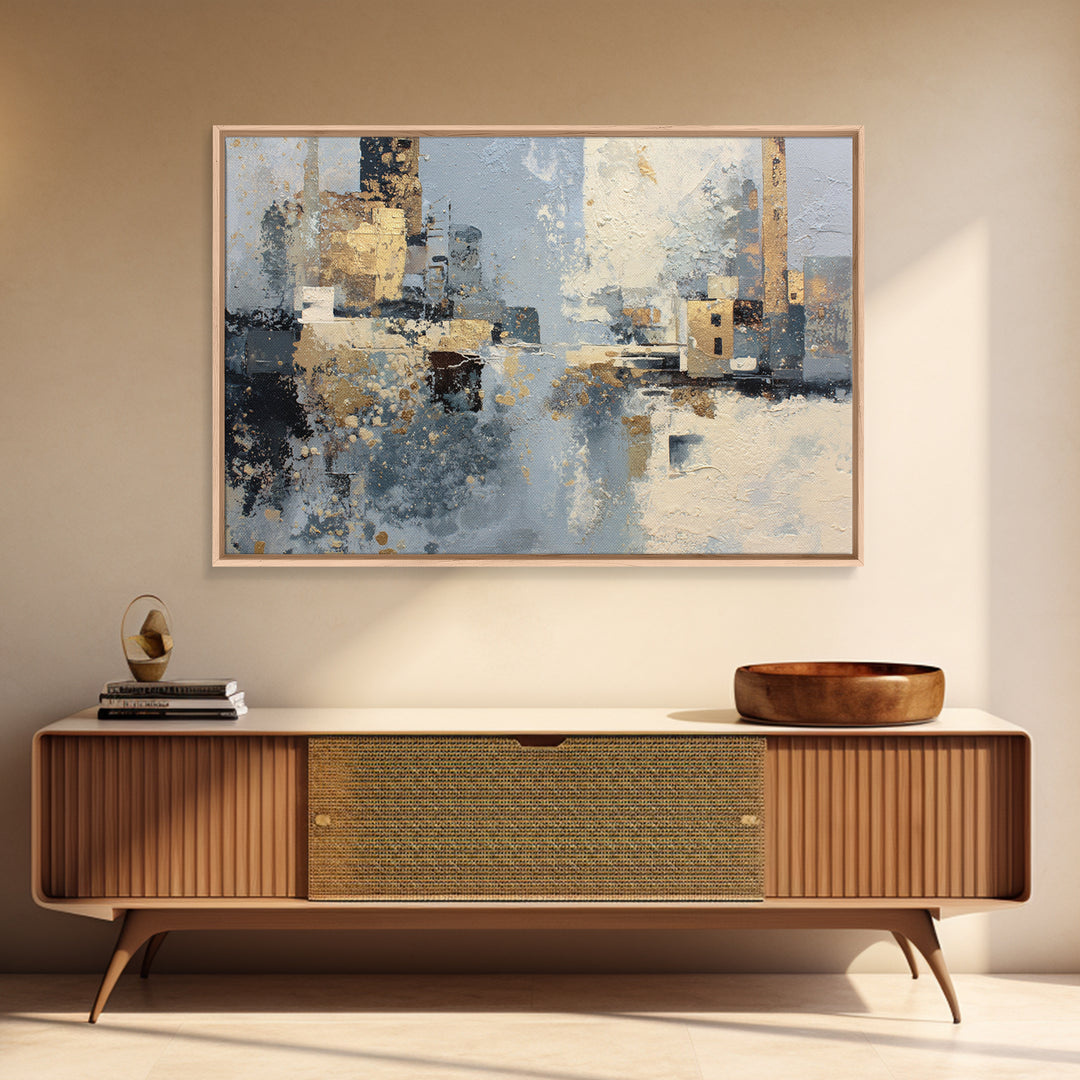 City Map Abstract Lines Without Readable Labels Framed Canvas Print, Hotel Art, Wall Sculpture, Hotel Decor, Abstract Art, HOT-3x2-28