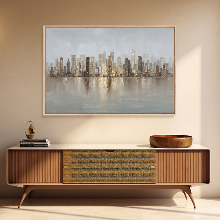 Quiet City Skyline Canvas Print, Hotel Art, Coastal Decor, Hotel Decor, Fine Art, Boutique, Statement Artwork, Boho Decor, HOT-3x2-30