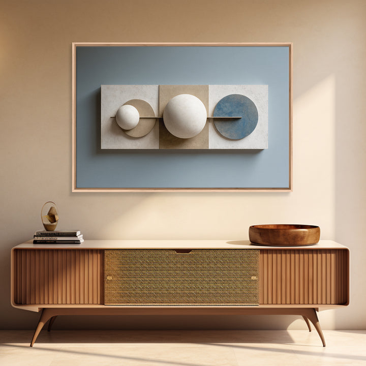 Minimal Sculpture Shapes Framed Canvas Print, Hotel Art, City Wall Art, Hotel Decor, Abstract Art, Boutique, Minimalist Decor, HOT-3x2-40