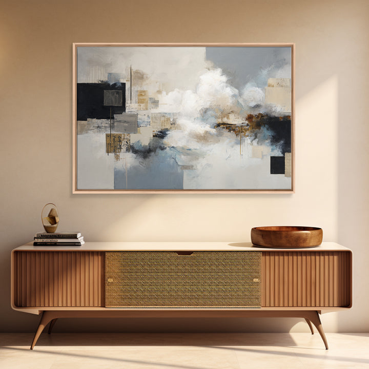 Large Cloudscape with Subtle Drama Framed Canvas Print, Hotel Art, Gallery Decor, Hotel Decor, Fine Art, Boutique, Wall Art, HOT-3x2-45