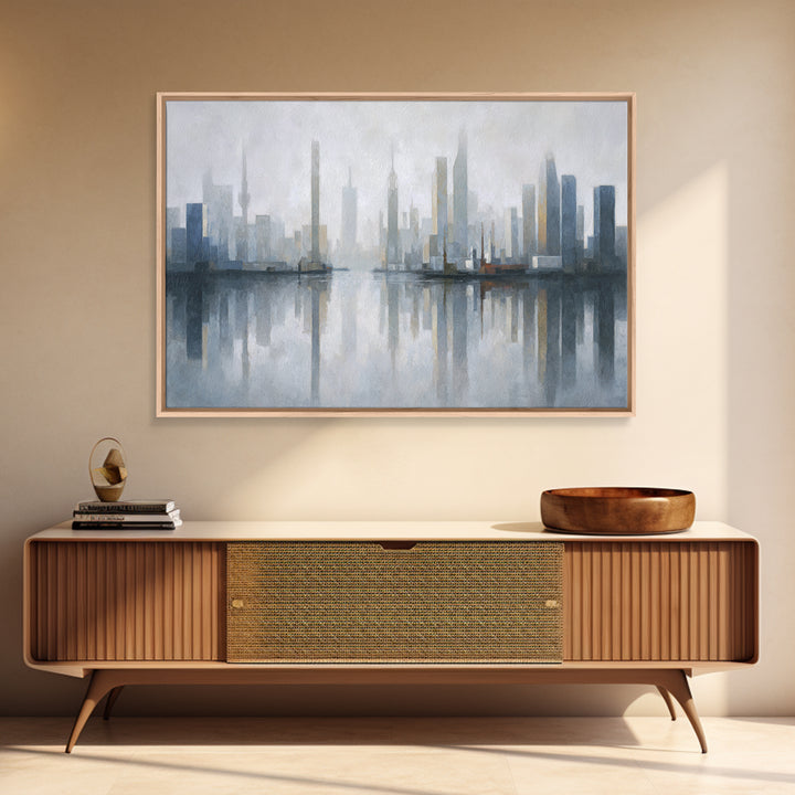 Quiet City Skyline Canvas Print, Hotel Art, Coastal Decor, Hotel Decor, Fine Art, Boutique, Statement Artwork, Boho Decor, HOT-3x2-54