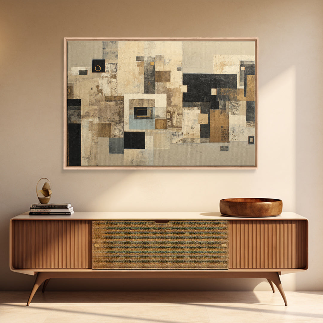 Modern Geometric Composition Framed Canvas Print, Hotel Art, Art Prints, Hotel Decor, Fine Art, Boutique, Modern Wall Art, HOT-3x2-59