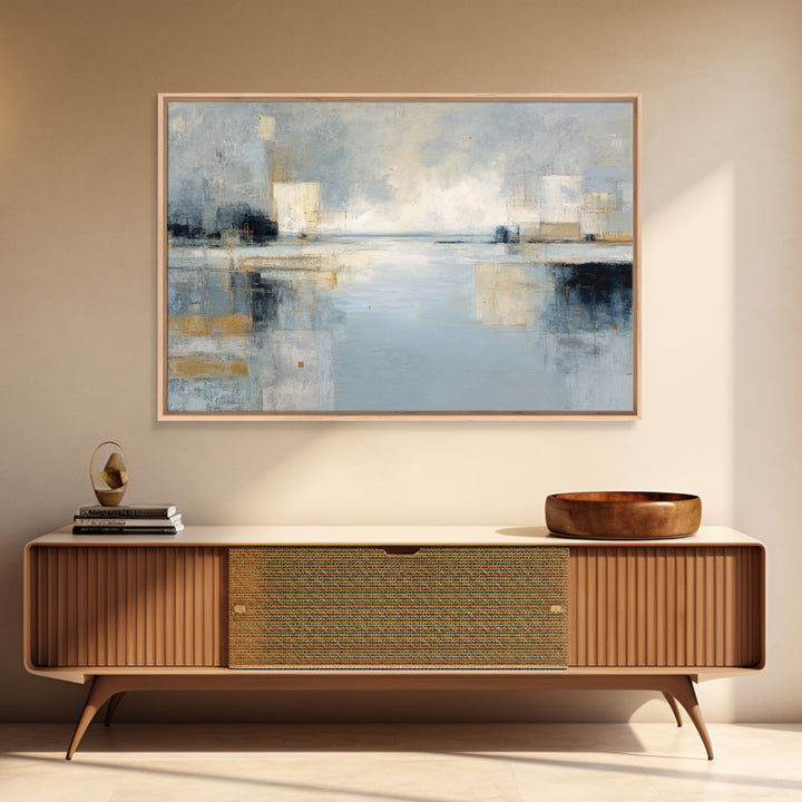 Large Calming Seascape Framed Canvas Print, Hotel Art, Art Deco, Hotel Decor, Fine Art, Boutique, Minimalist Wall Art, HOT-3x2-7