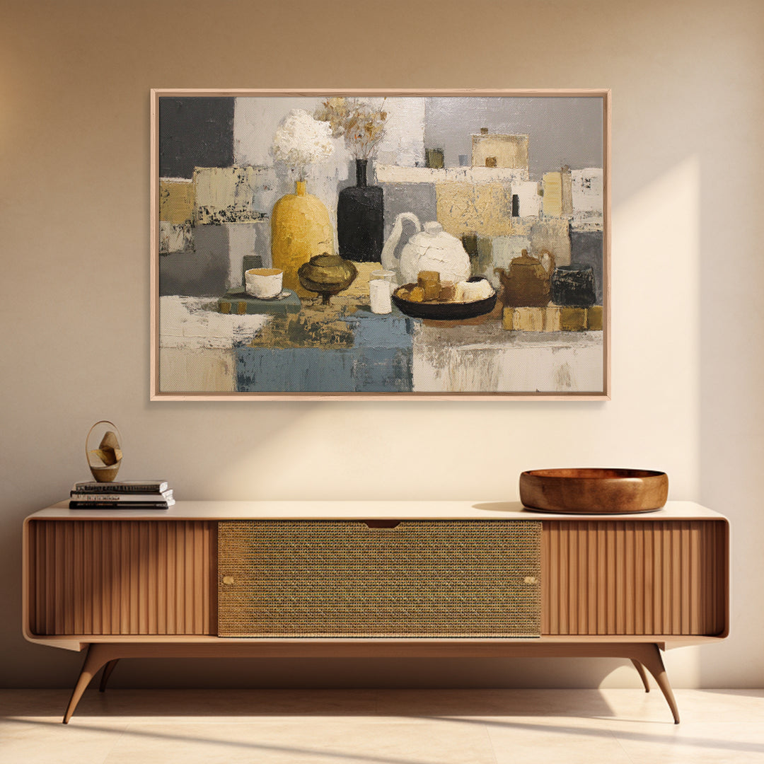Classic Oil Painted Floral Still Life Framed Canvas Print, Hotel Art, Statement Artwork, Hotel Decor, Fine Art, Boutique, HOT-3x2-85