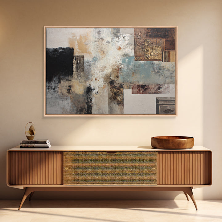 Gold Accented Abstract for Upscale Lobby Canvas Print, Hotel Art, Boho Decor, Hotel Decor, Fine Art, Boutique, Painting, HOT-3x2-89