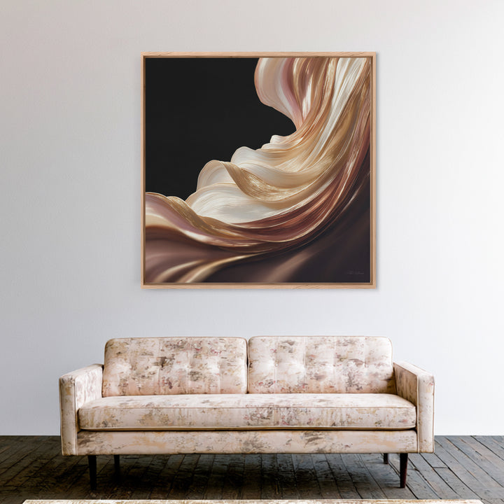 Abstract Hair Strands Forming Elegant Waves Canvas Print, Hair Salon Art, Printable Art, Living Room Decor, Fine Art, Style, HSA-1x1-3