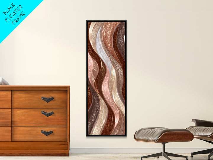 Abstract Hair Strands Forming Elegant Waves Canvas Print, Hair Salon Art, Printable Wall Art, Living Room Decor, Style, HSA-1x3-39