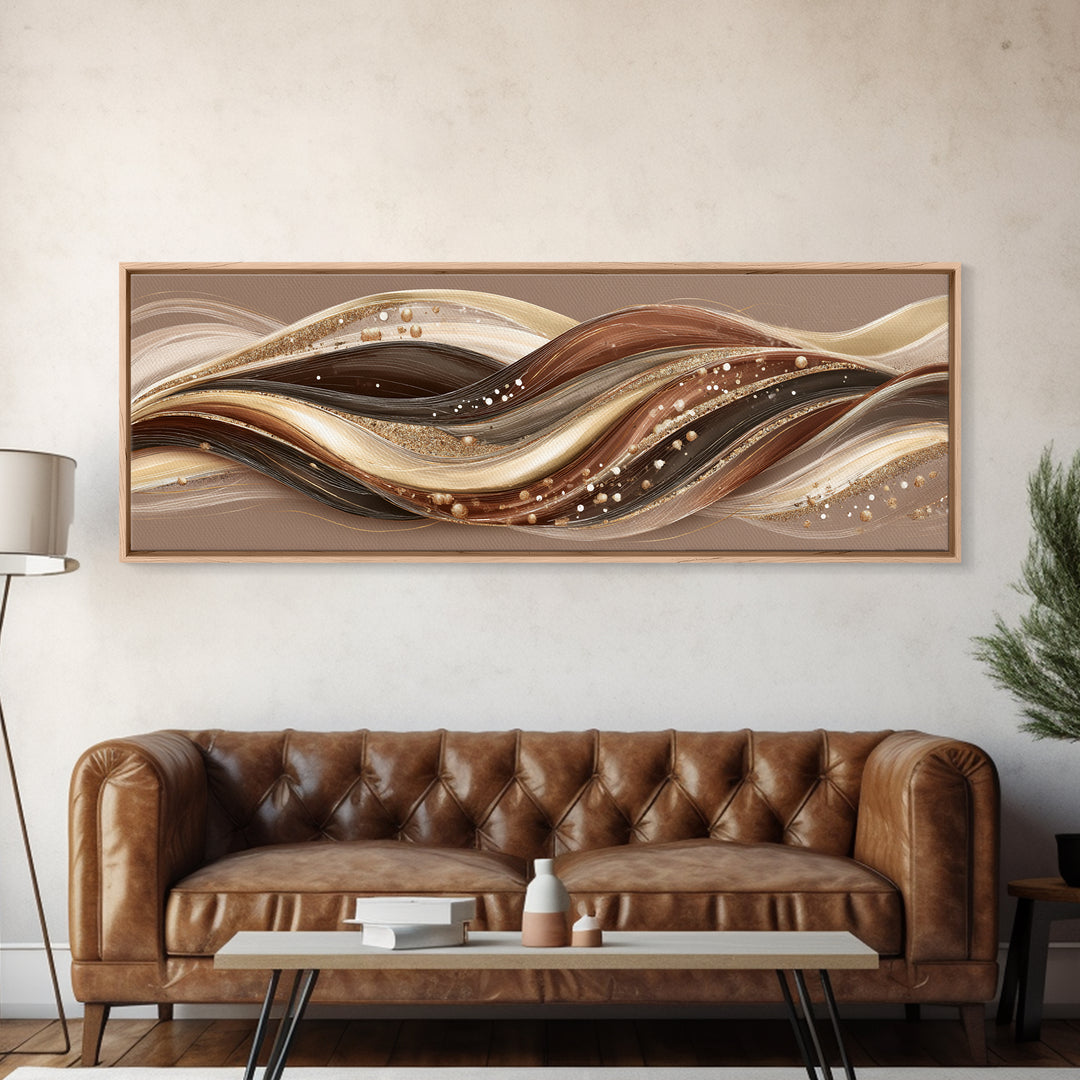Hair Strands Turning into Abstract Ribbons Canvas Print, Hair Salon Art, Black Wall Art, Living Room Decor, Fine Art, Style, HSA-3x1-13