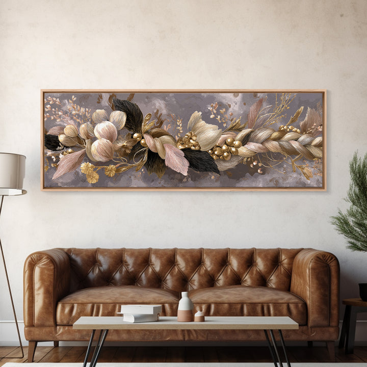 Braided Hairstyle Study Framed Canvas Print, Hair Salon Art, Boho Decor, Living Room Decor, Fine Art, Style, Art Print, HSA-3x1-27