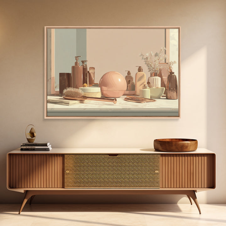 Rose Gold Salon Tool Still Life Canvas Print, Hair Salon Art, African American Art, Living Room Decor, Fine Art, Style, HSA-3x2-42