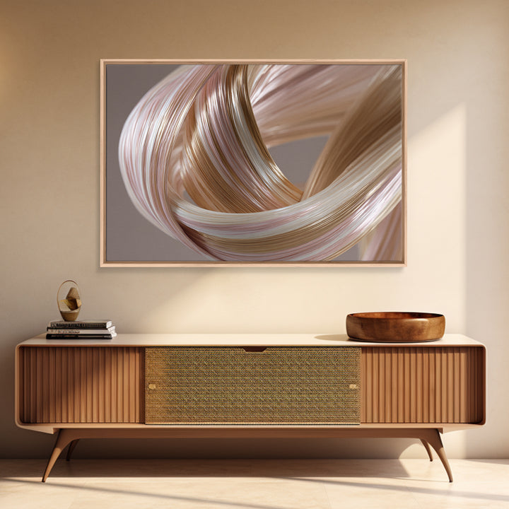 Hair Strands Turning into Abstract Ribbons Canvas Print, Hair Salon Art, Hairstylist, Living Room Decor, Fine Art, Style, HSA-3x2-49