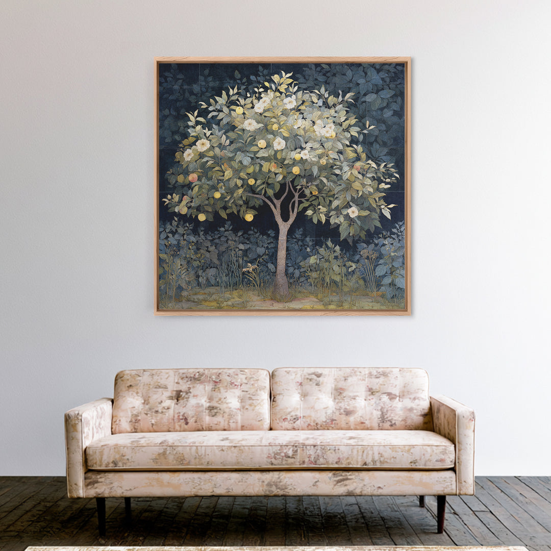 Apple Tree in Summer Orchard Canvas Print, Impressionist Art, Gallery Decor, Living Room Decor, Fine Art, Impression, IMP-1x1-17