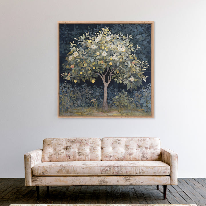Apple Tree in Summer Orchard Canvas Print, Impressionist Art, Gallery Decor, Living Room Decor, Fine Art, Impression, IMP-1x1-17