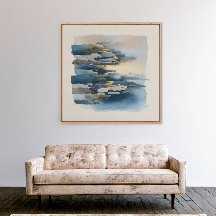 Soft Seaside Cliffs Canvas Print, Impressionist Art, Wall Decor, Living Room Decor, Fine Art, Impression, Horizontal Wall Art, IMP-1x1-77