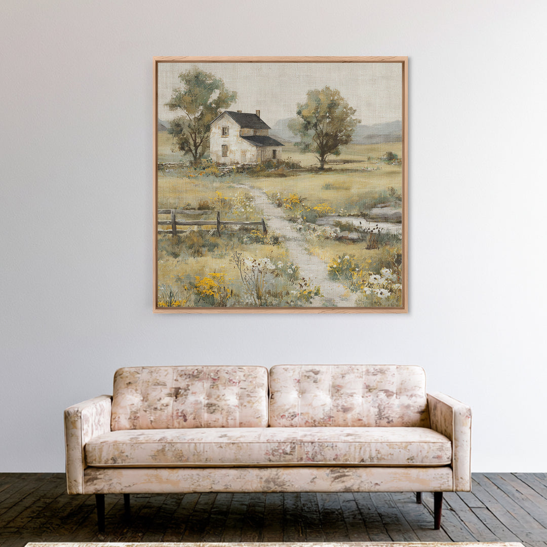 Country Lane with Flickering Sunlight Canvas Print, Impressionist Art, Modern Decor, Living Room Decor, Fine Art, Impression, IMP-1x1-94