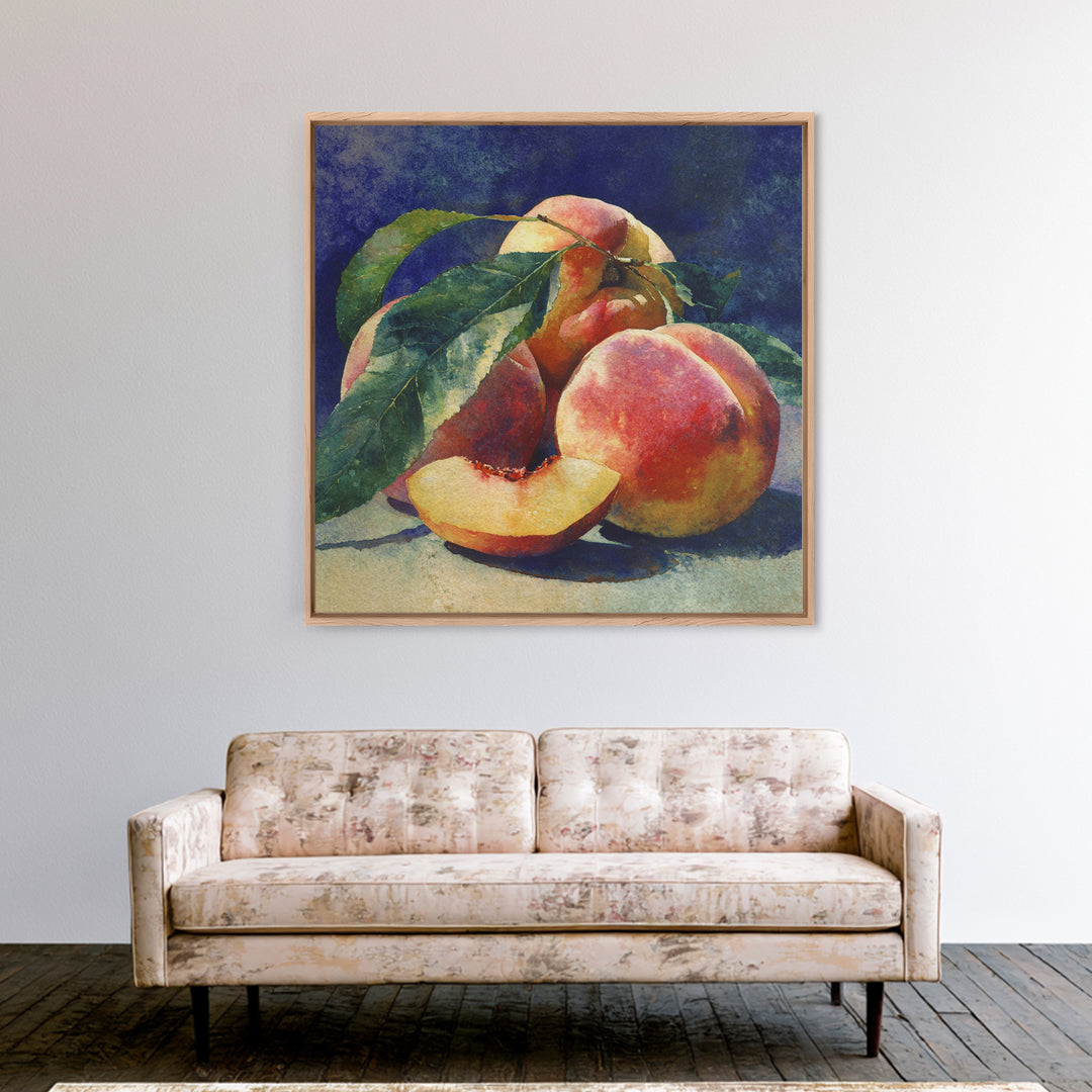 Still Life of Peaches Canvas Print, Impressionist Art, Fine Art Print, Living Room Decor, Fine Art, Impression, Painting, IMP-1x1-95